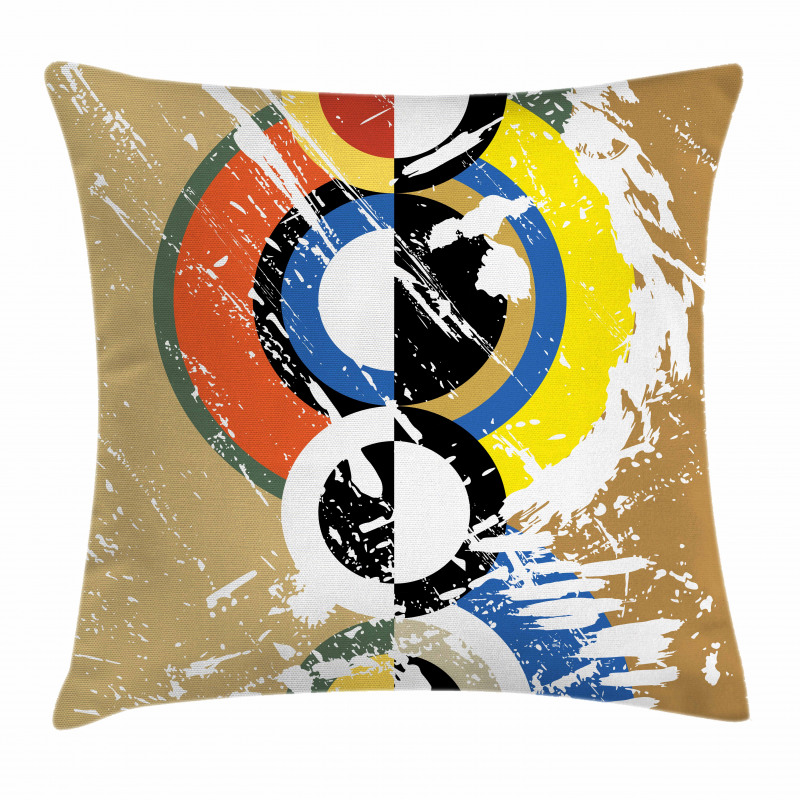 Abstract Geometric Circles Pillow Cover