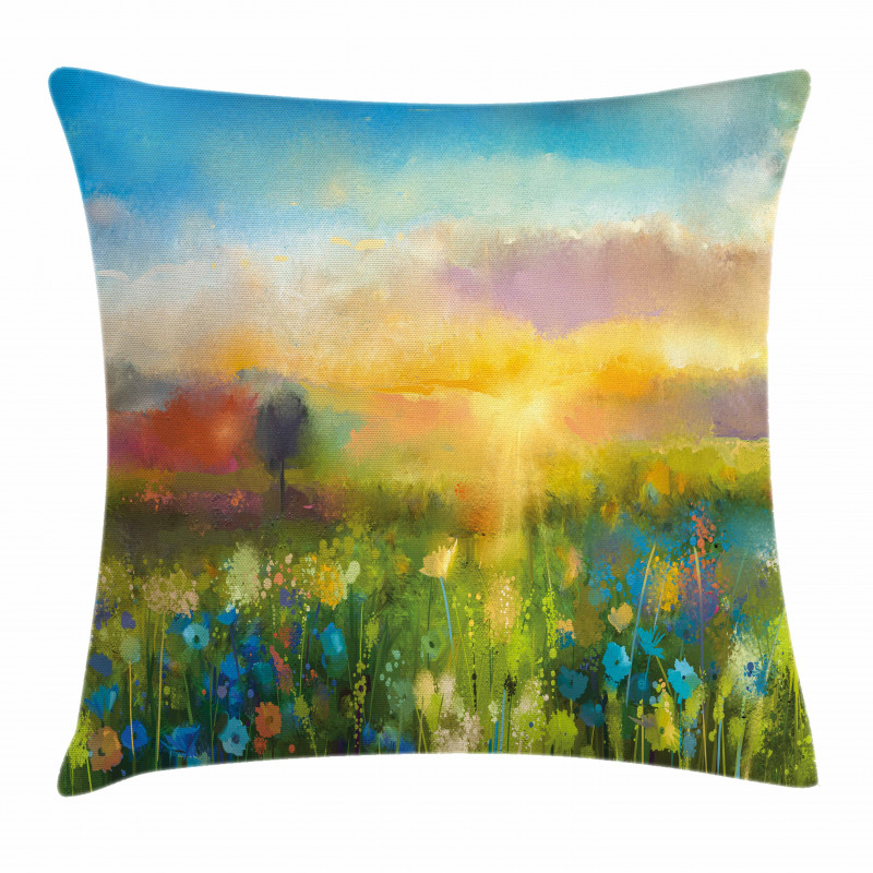 Dandelion Blooms in Meadow Pillow Cover