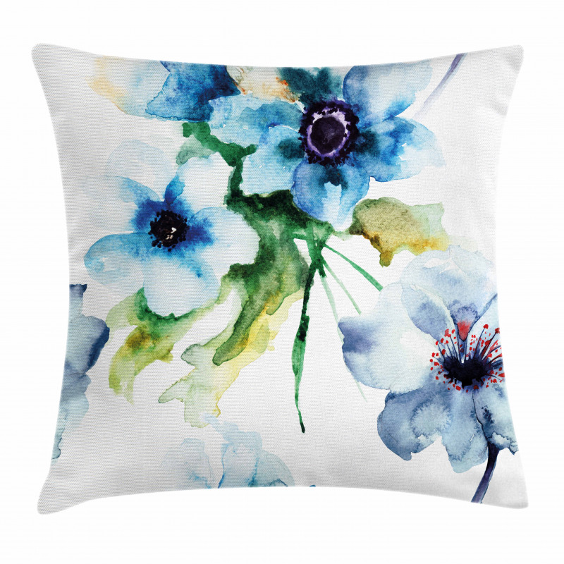 Summer Flowers Growth Pillow Cover