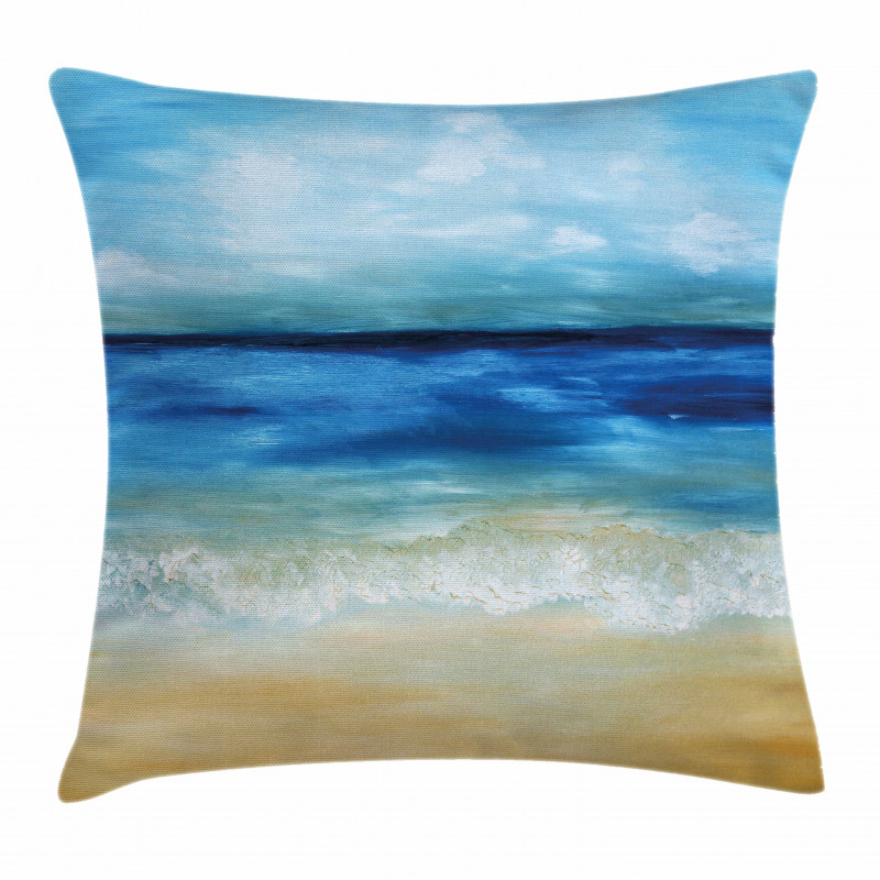 Tropical Sandy Beach Pillow Cover