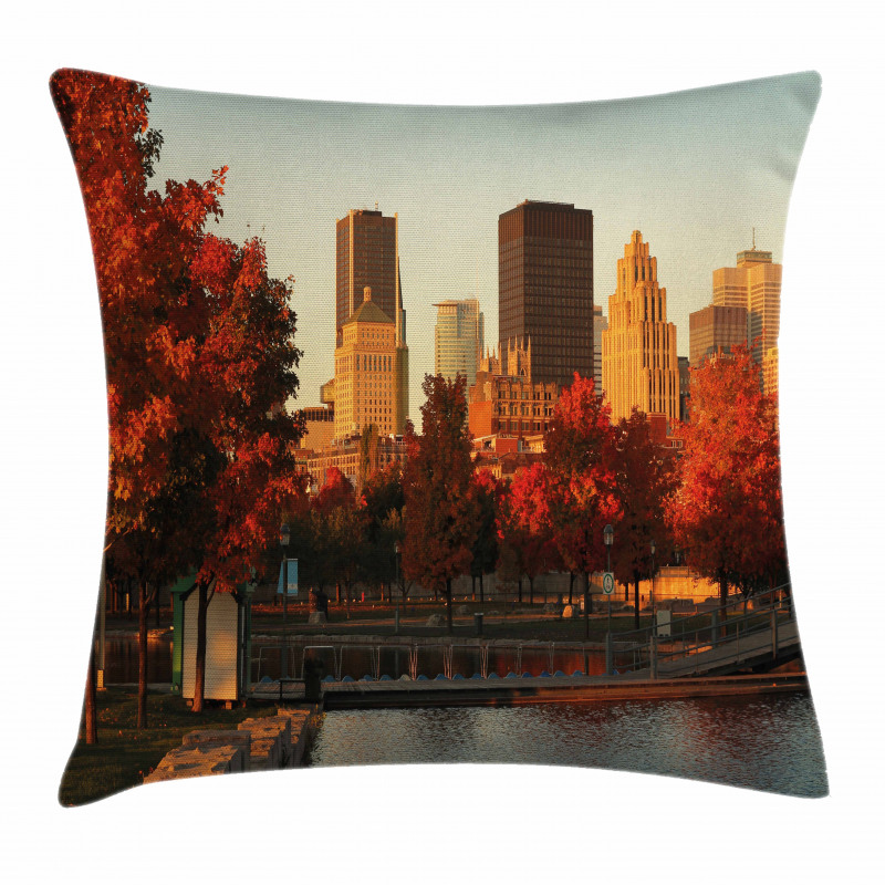 Old Port Montreal Morning Pillow Cover