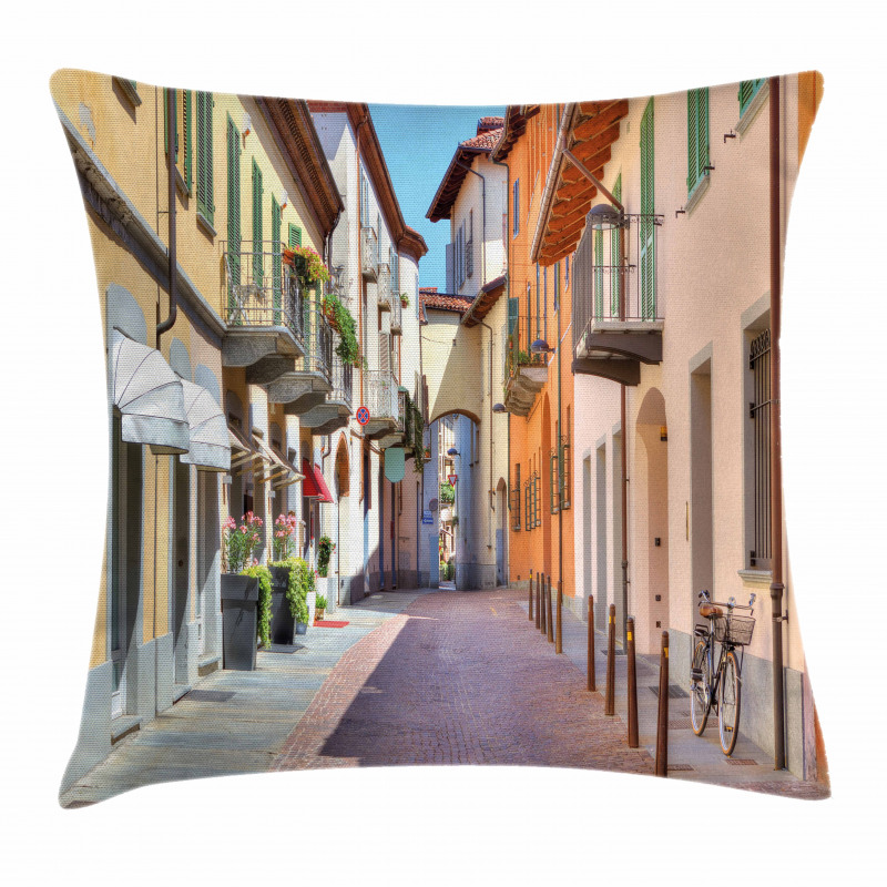 Alba Town Italy Street Pillow Cover