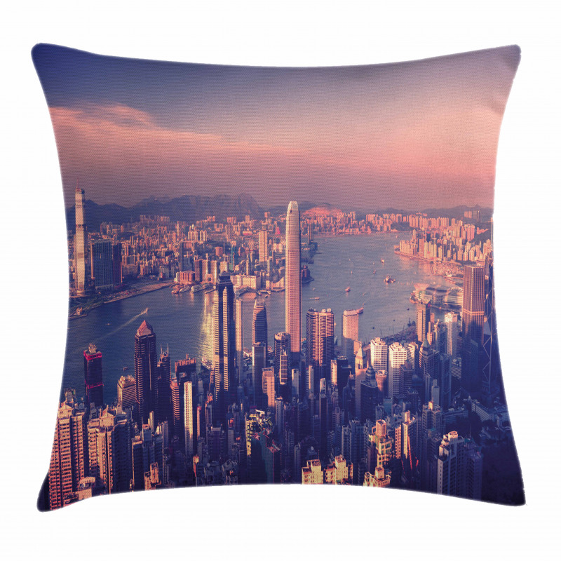 Dreamy Hong Kong Scenery Pillow Cover
