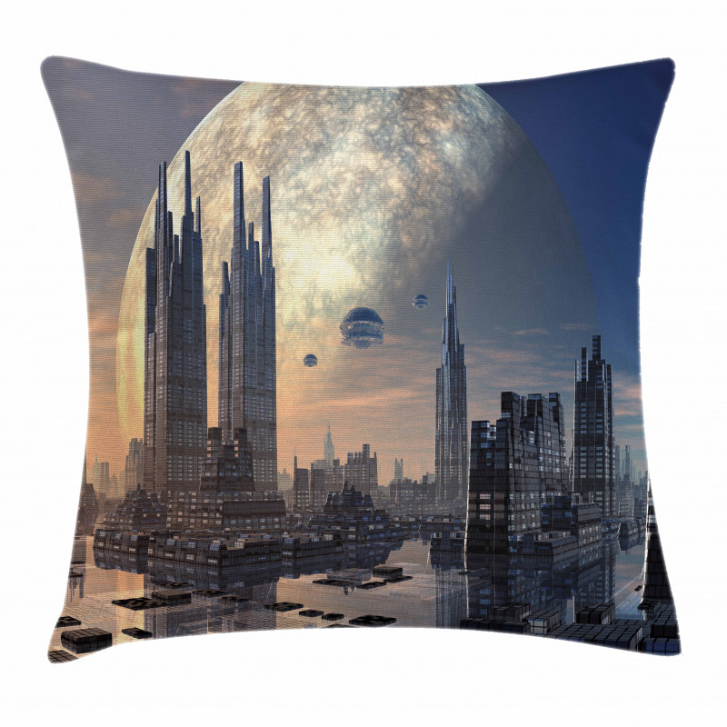 Spacecraft in Formation Pillow Cover