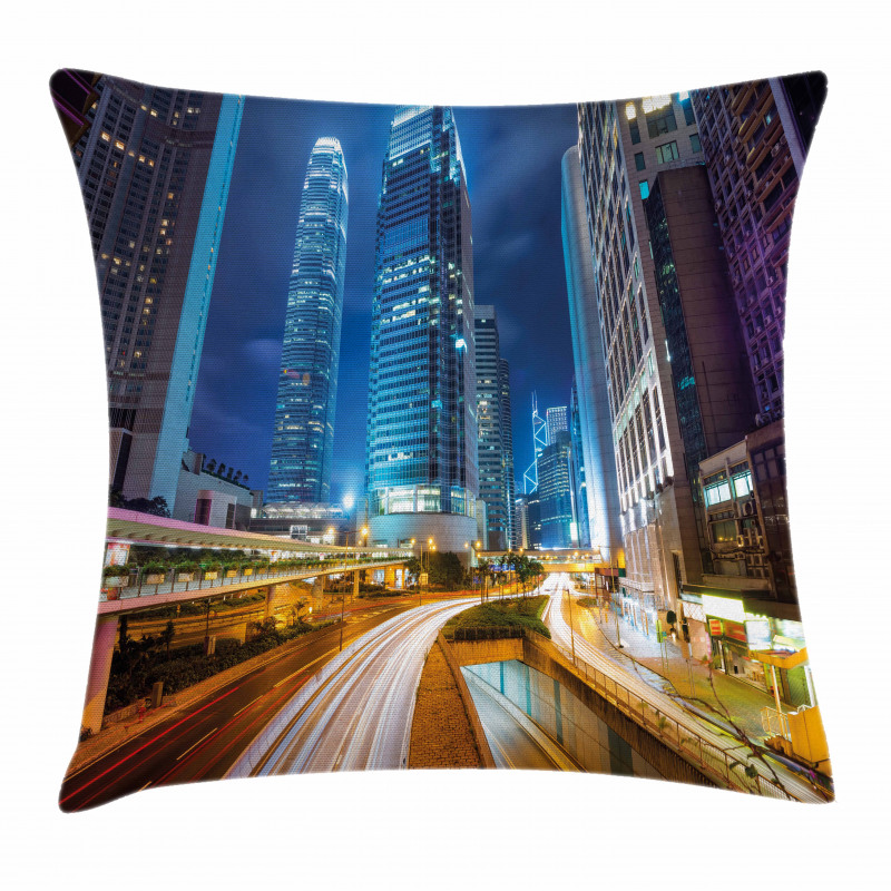 Fast Cars Hong Kong Urban Pillow Cover