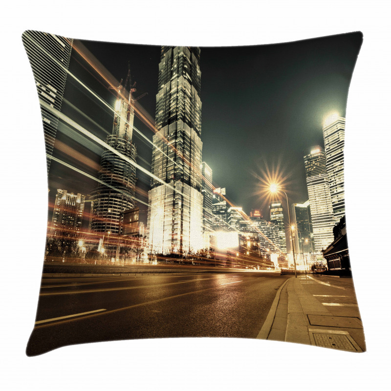 Shanghai Finance Zone View Pillow Cover