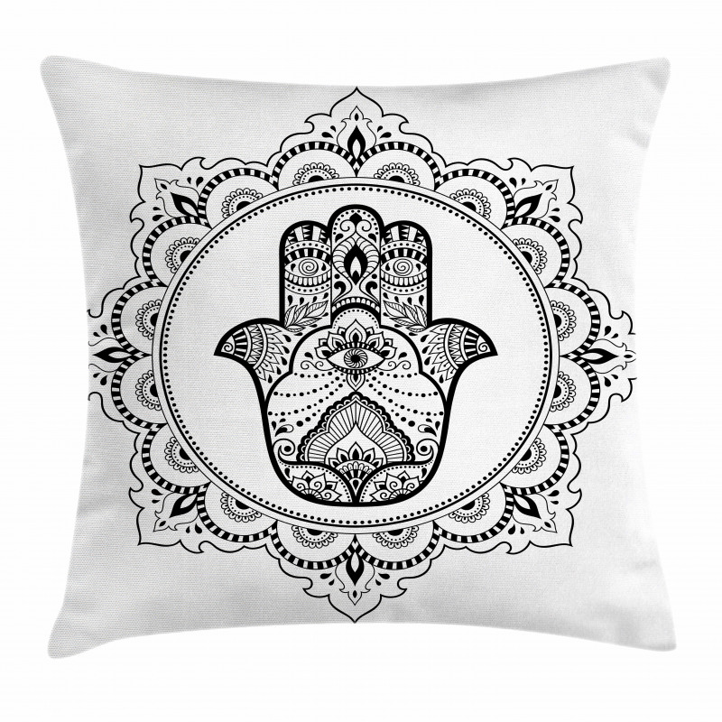 Mehndi Mandala Oriental Pillow Cover