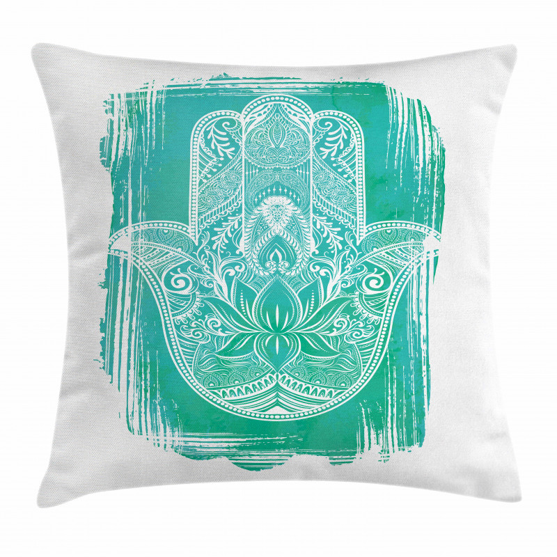 Grungy Floral Ethnic Motif Pillow Cover