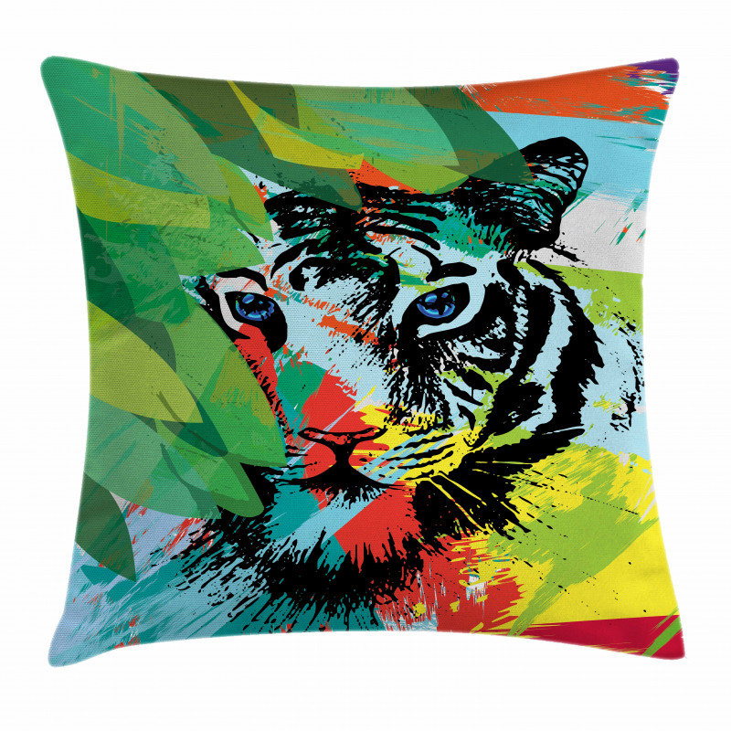 Abstract Bengal Tiger Pillow Cover