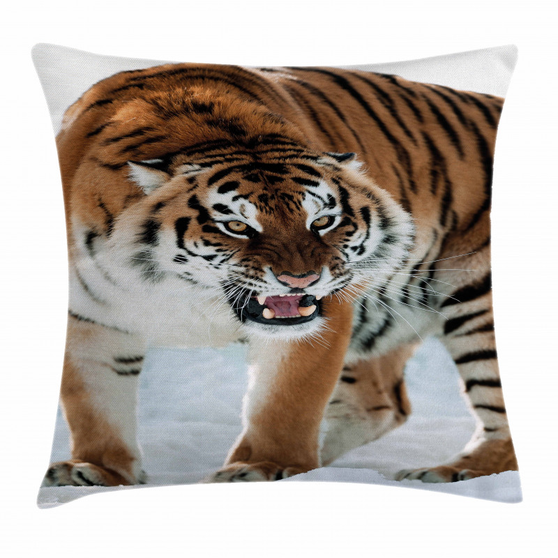 Siberian Predator Feline Pillow Cover