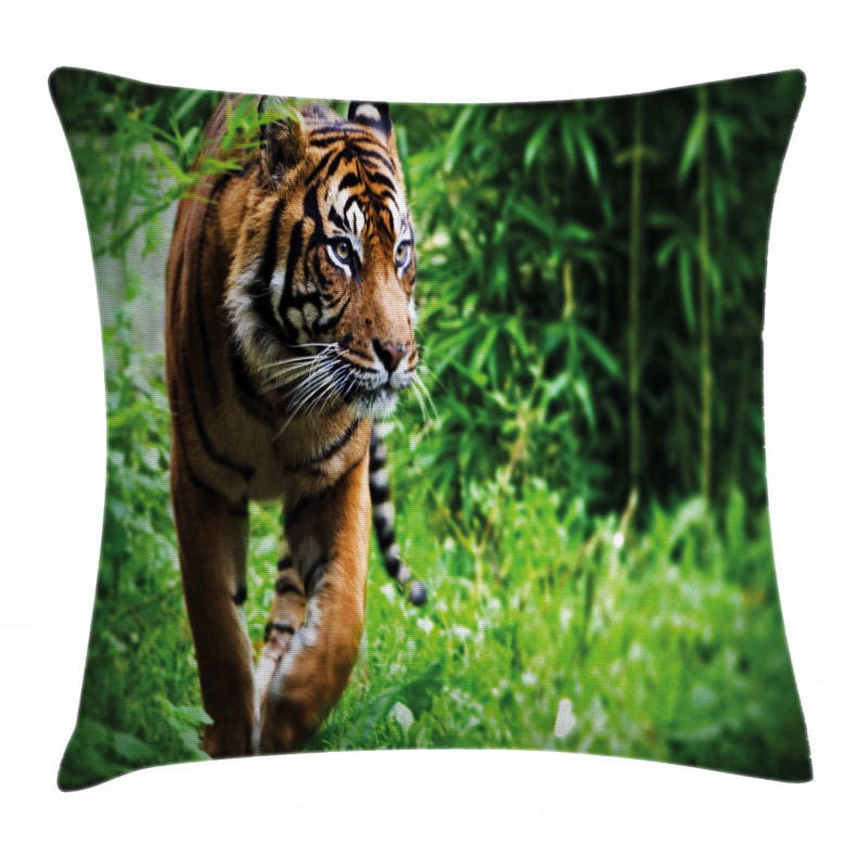 Siberian Wild Cat Habitat Pillow Cover