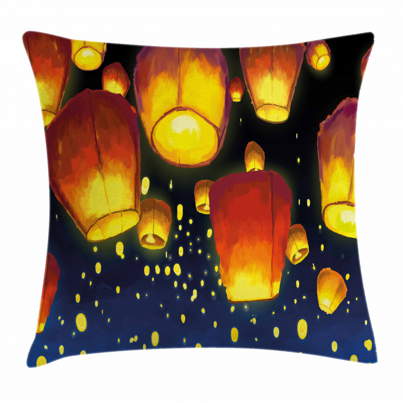 Floating Fanoos Chinese Pillow Cover