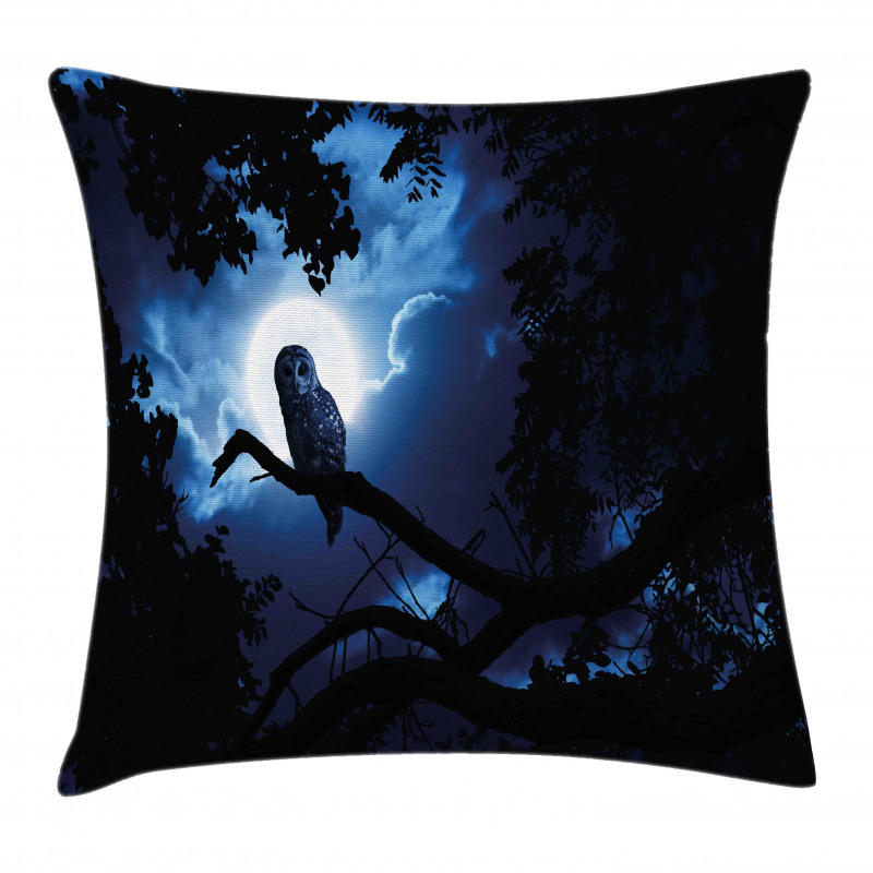 Quite Woodland Full Moon Pillow Cover