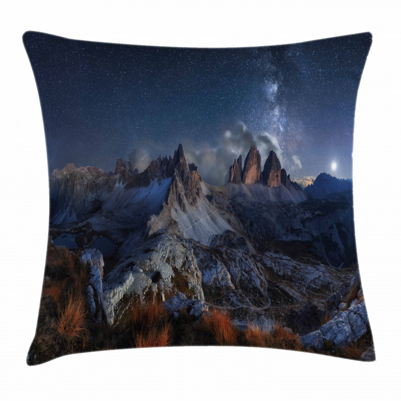 Italy Mountains Milky Way Pillow Cover