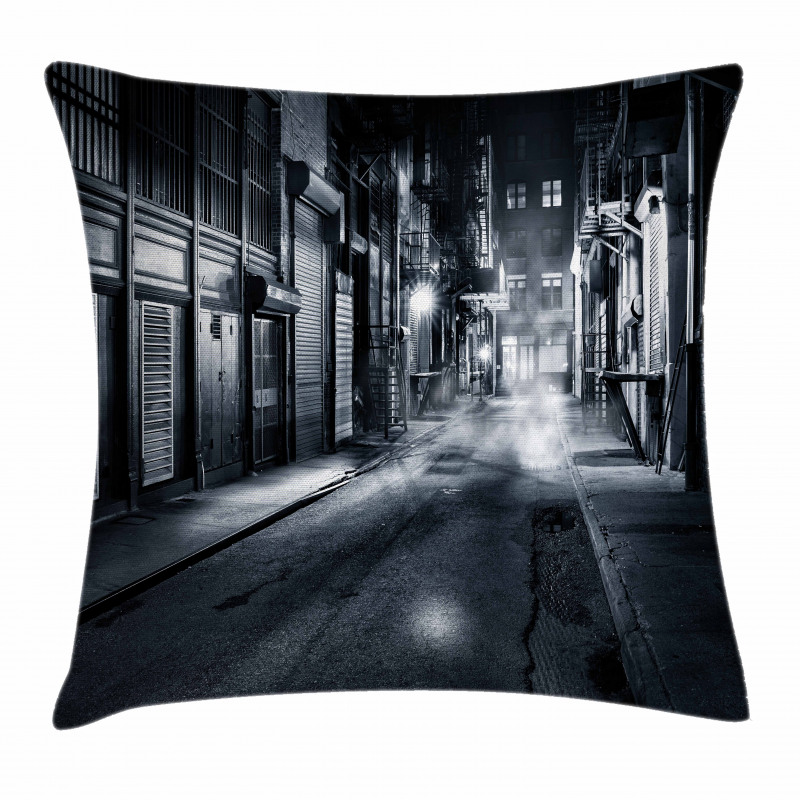 Dark Urban NYC Scenery Pillow Cover