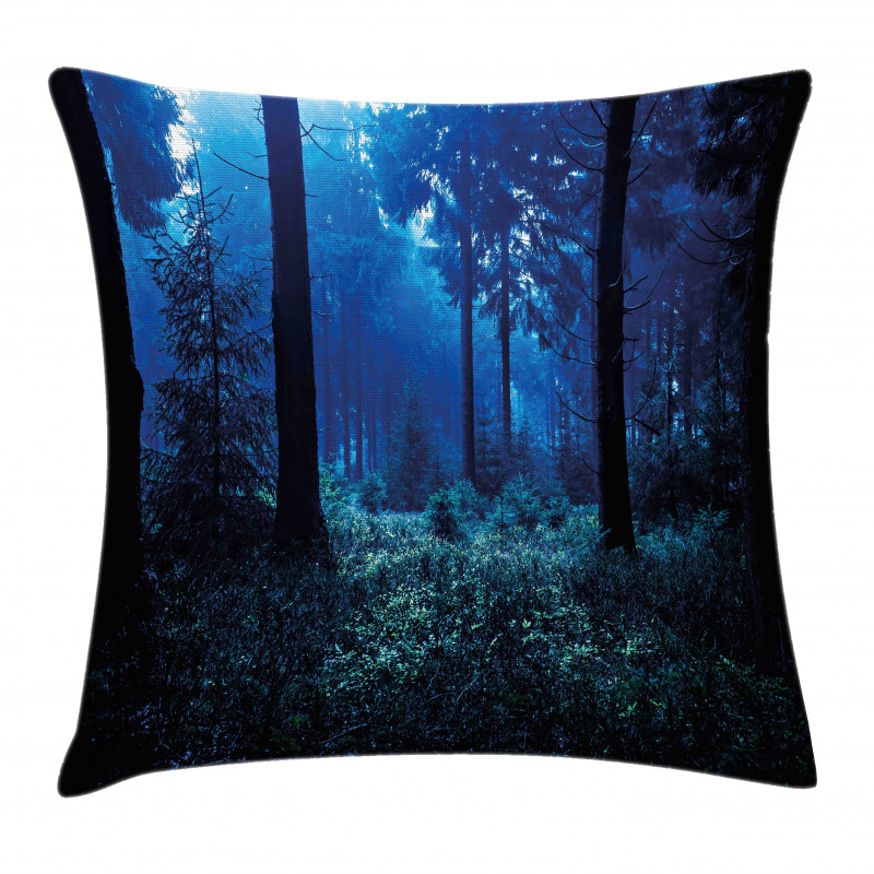 Misty Fall Nature Scenery Pillow Cover