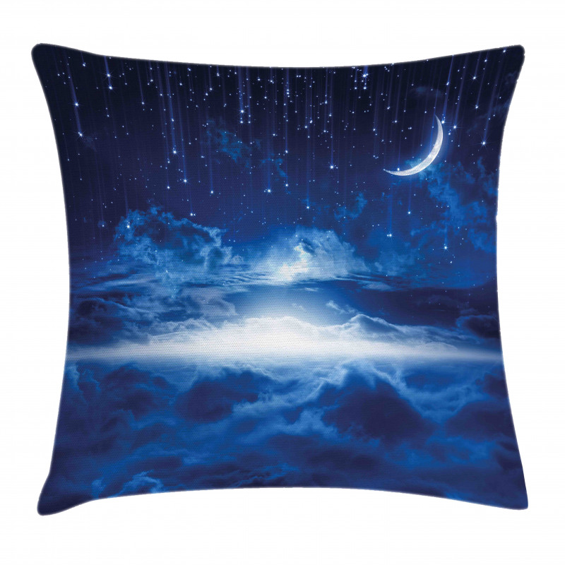Galaxy Falling Stars View Pillow Cover