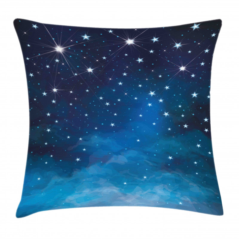Vibrant Star Ombre Sky Pillow Cover