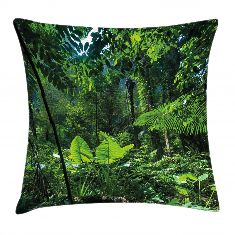 Green Untouched Nature Pillow Cover