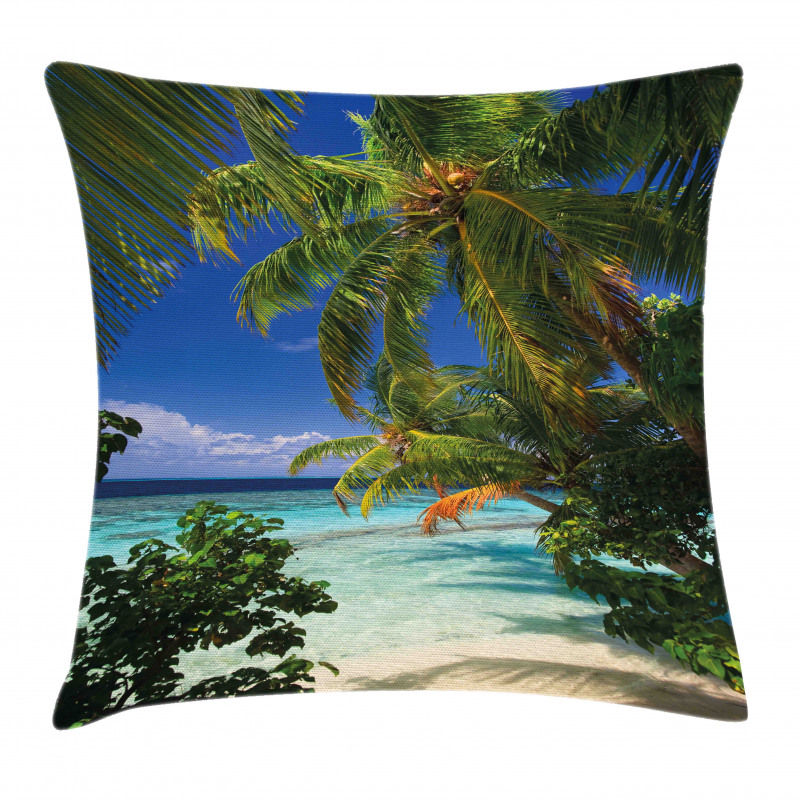 Maldives Palms Sky Pillow Cover