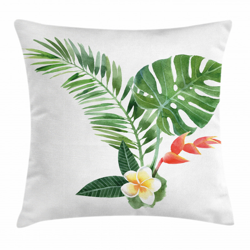 Blooming Tropical Fern Pillow Cover