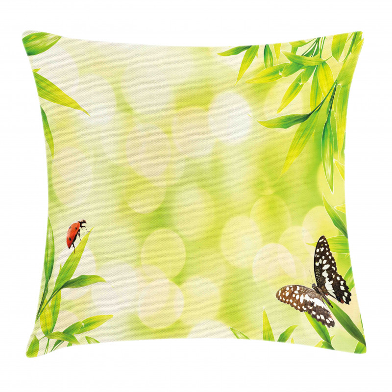 Animals on Bamboo Pillow Cover