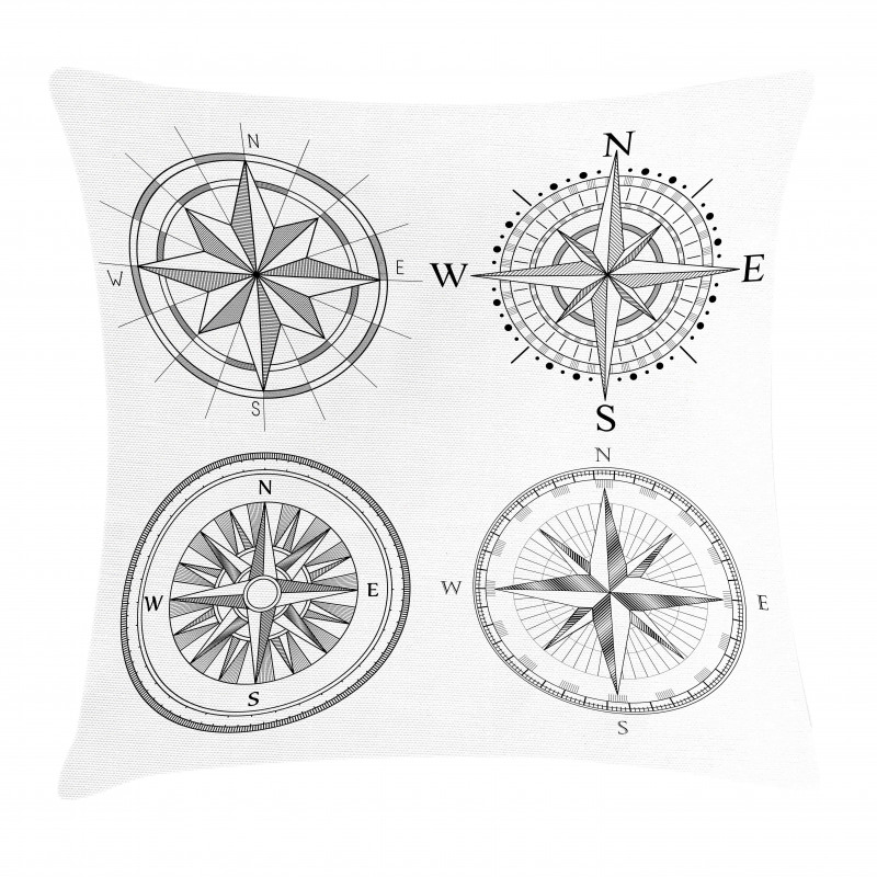 Seafaring Monochrome Pillow Cover