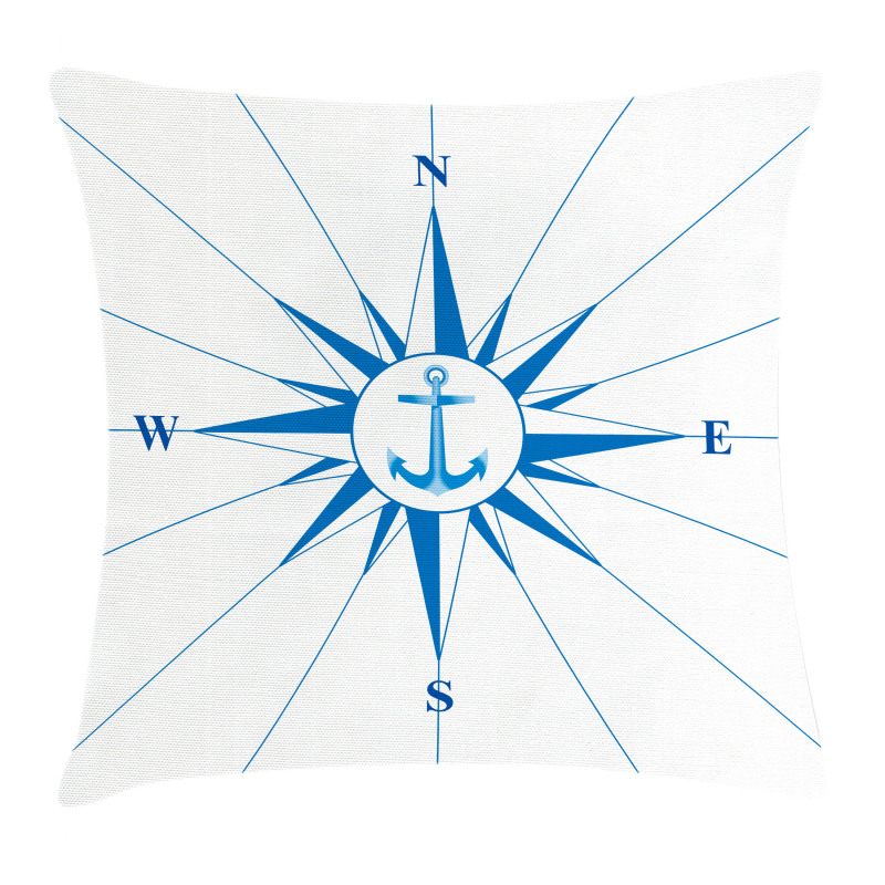 Blue Windrose Anchor Pillow Cover