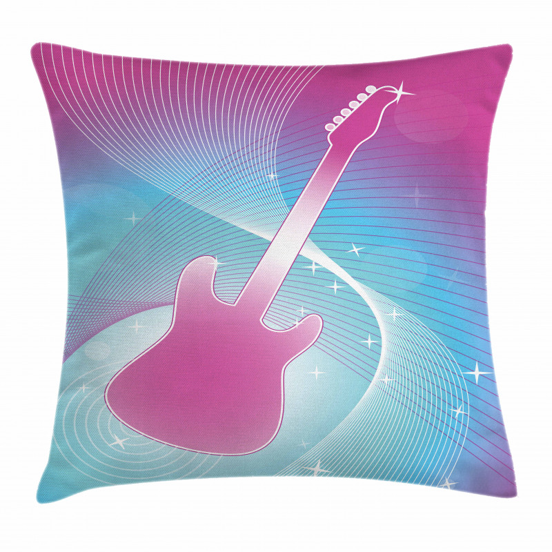 Guitar Music Vibrant Pillow Cover