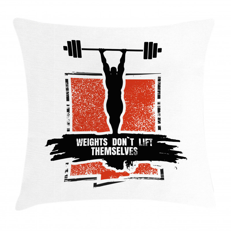 Bodybuilder Barbell Pillow Cover