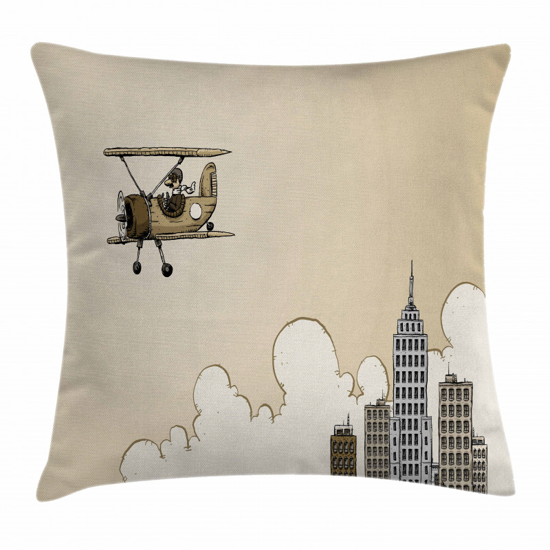 Cartoon Plane Pillow Cover