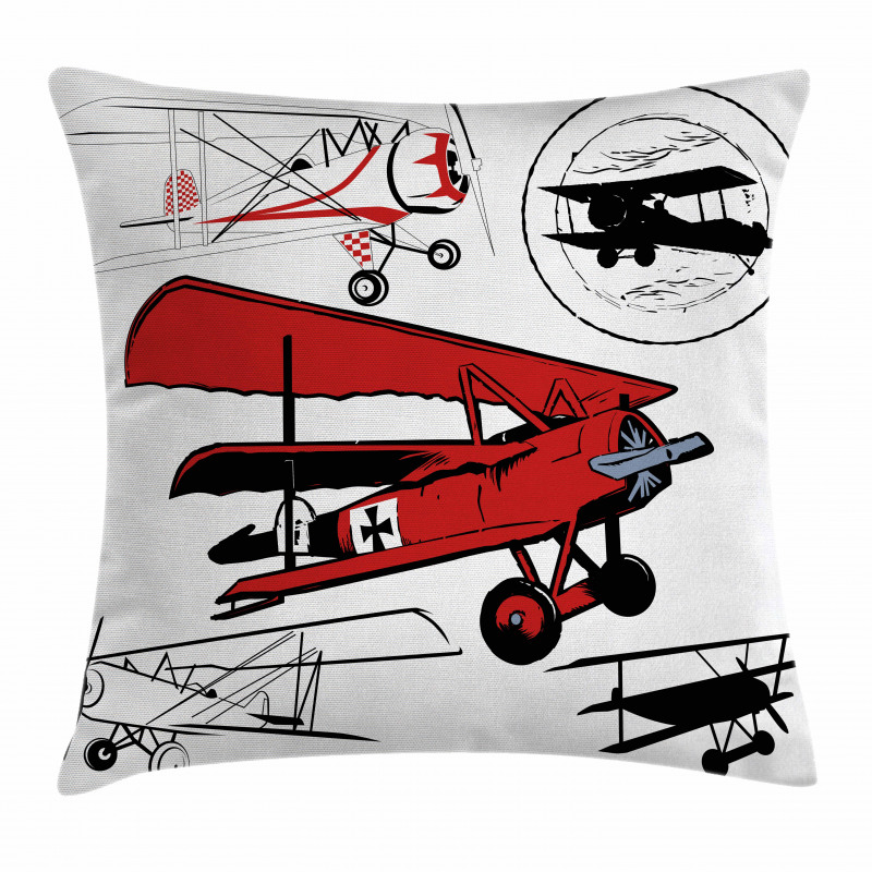 Biplanes Set Pillow Cover