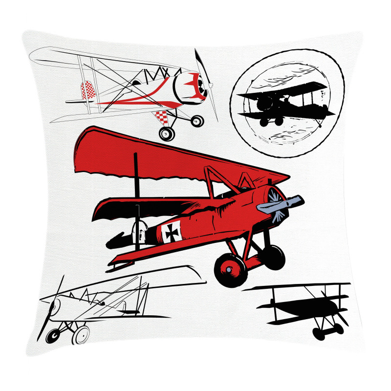 Biplanes Set Pillow Cover