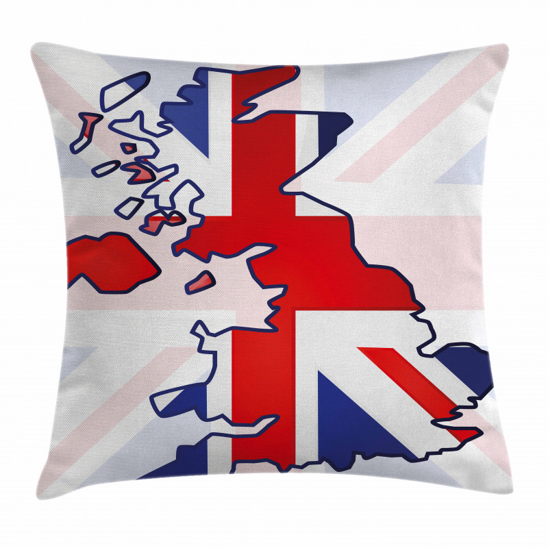 Country Map Flag Pillow Cover