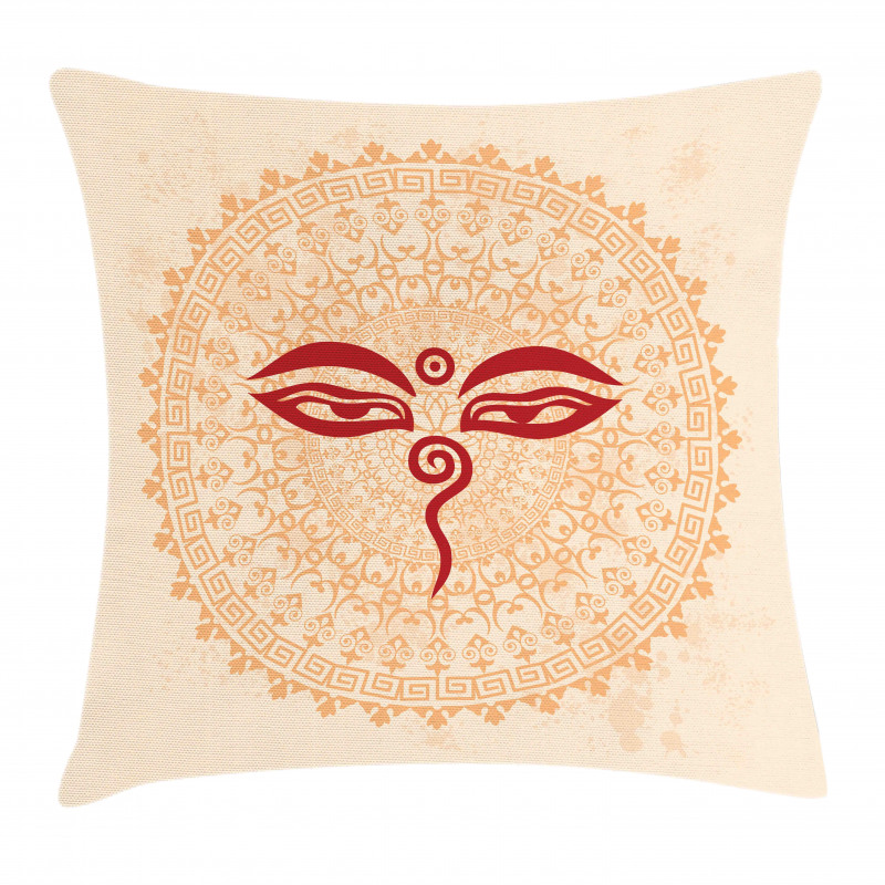 Oriental Mandala Ancient Zen Pillow Cover