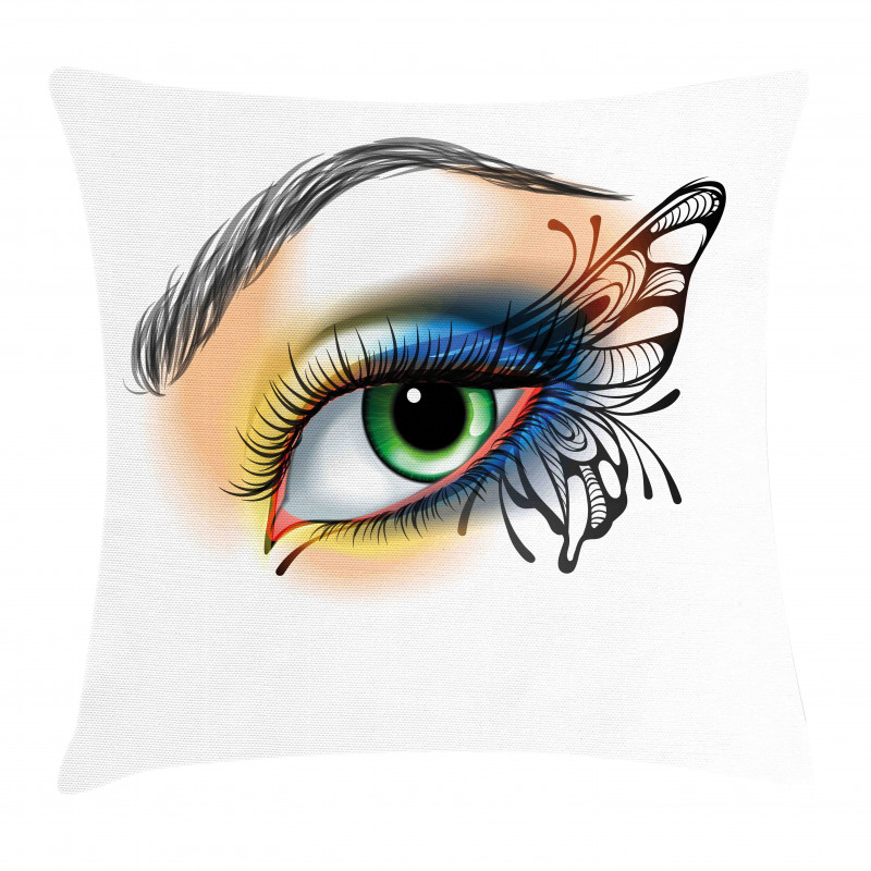 Fantasy Woman Make up Wing Pillow Cover