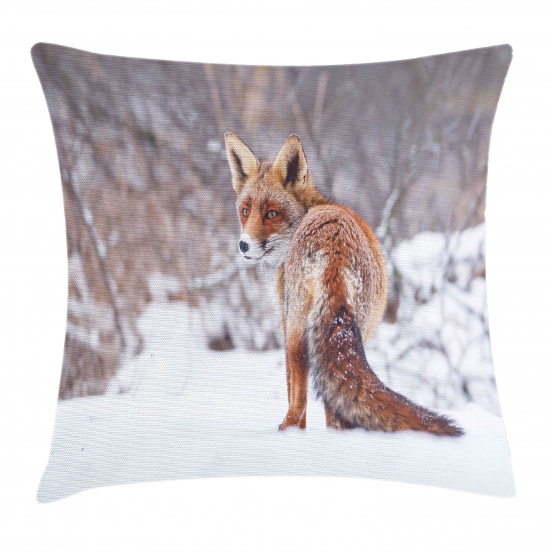 Snowy Country Furry Animal Pillow Cover