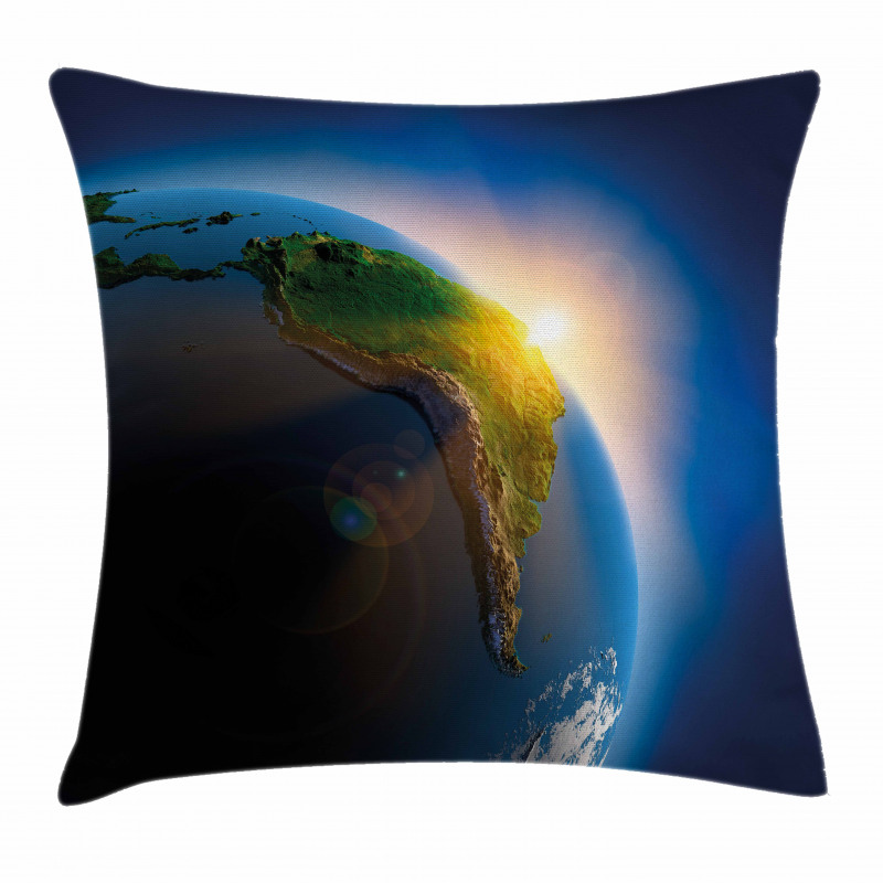 South America Continent Pillow Cover