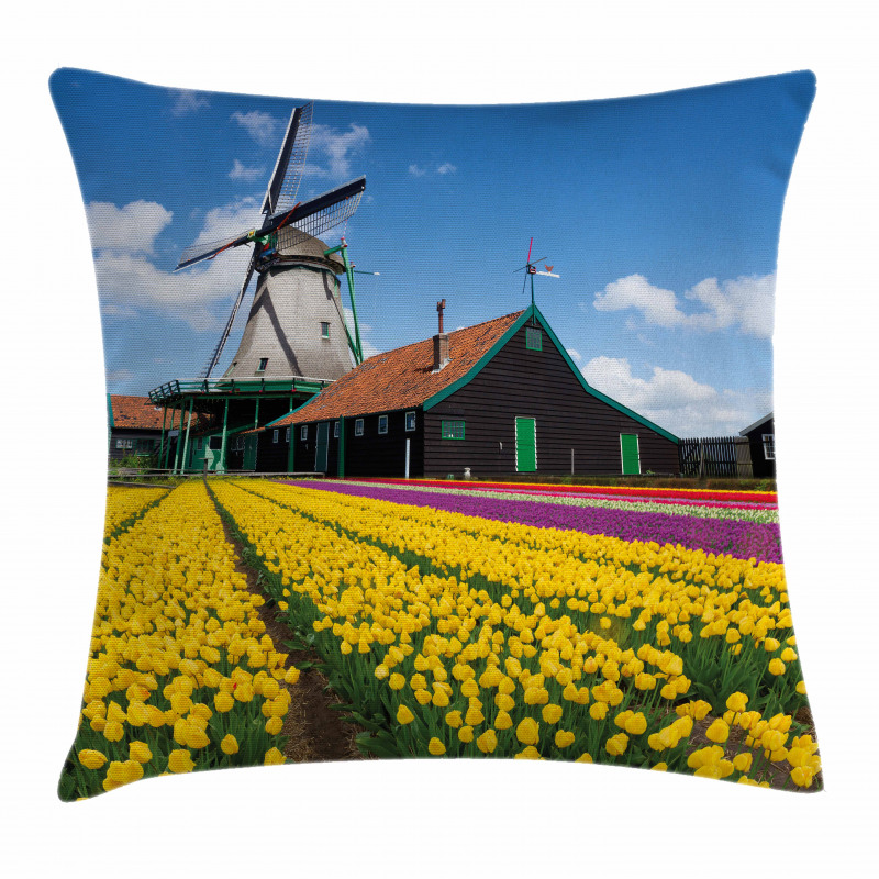 Dutch Tulips Country Pillow Cover