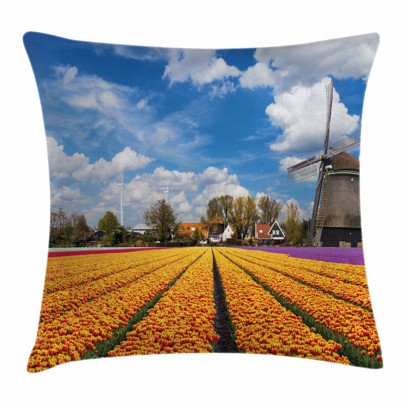 Rustic Holland Houses Pillow Cover