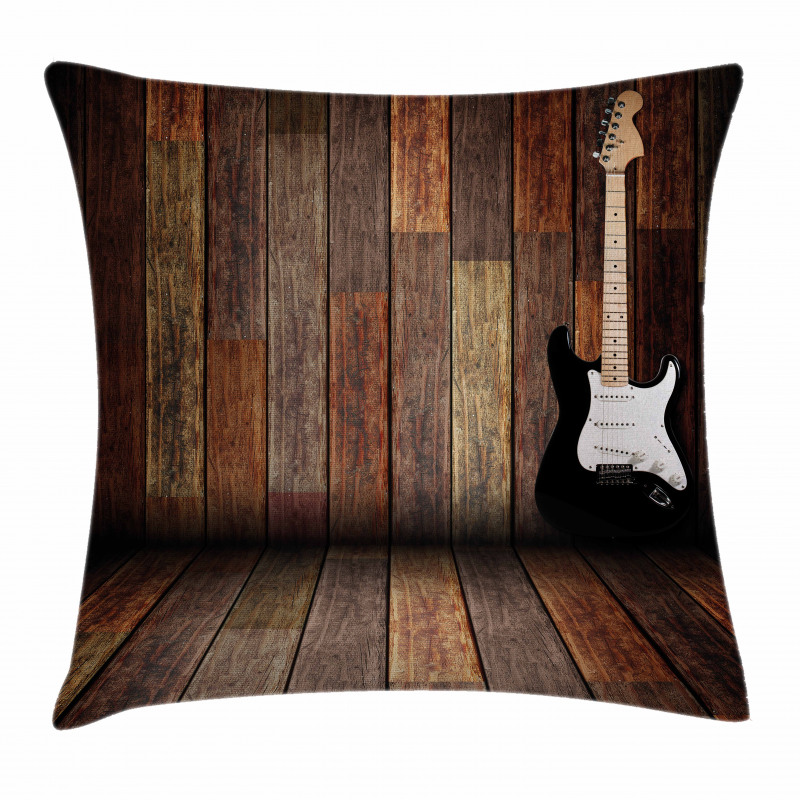 Guitar Wood Room Pillow Cover