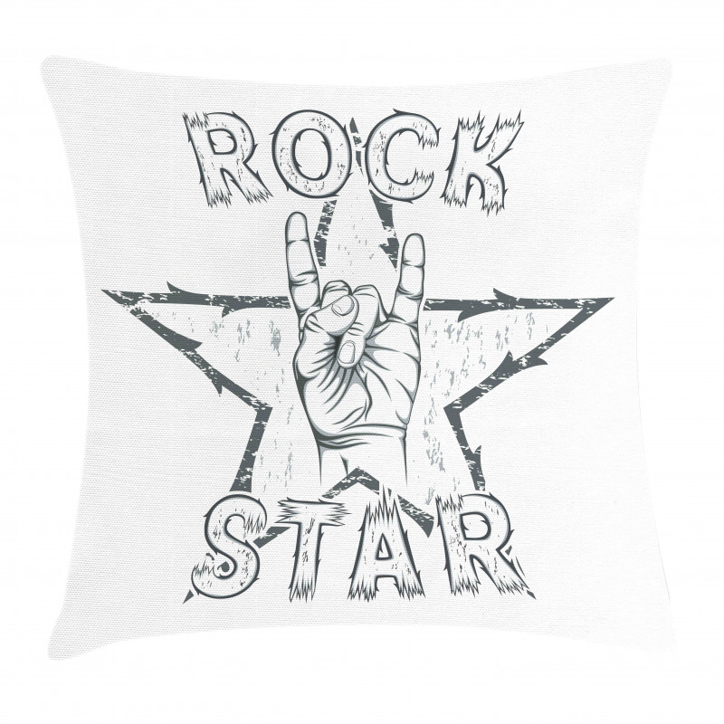 Rock Star Gesture Pillow Cover