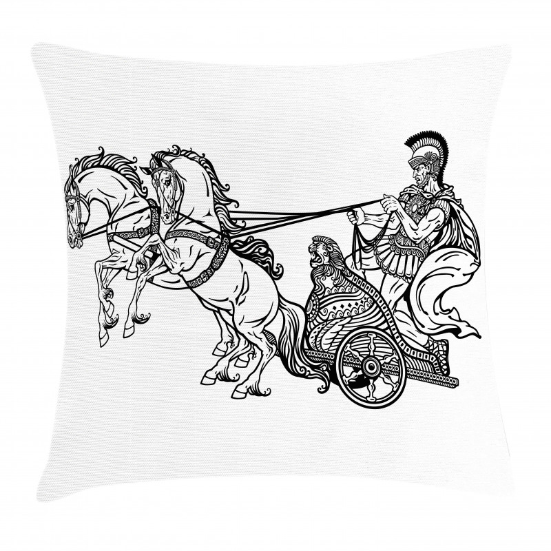 Warrior in a Chariot Pillow Cover