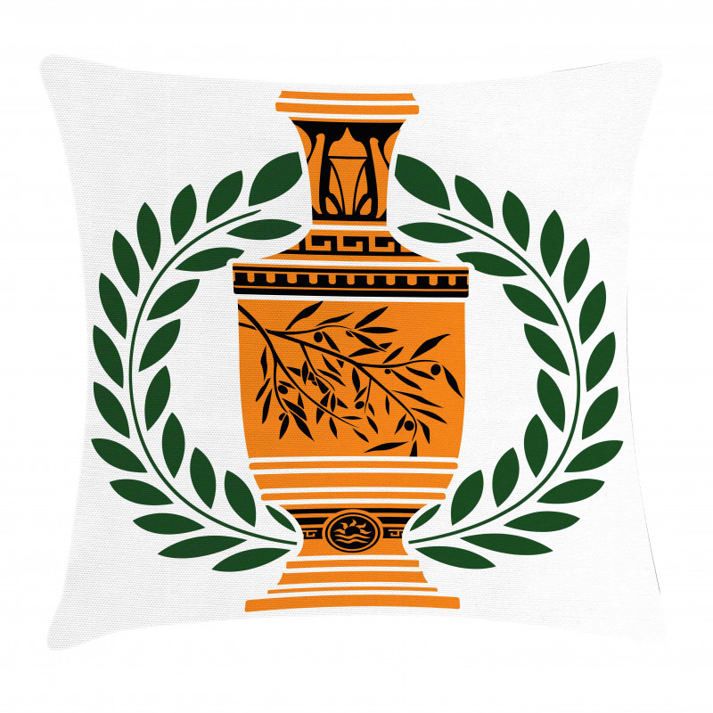 Greek Vase Laurel Pillow Cover