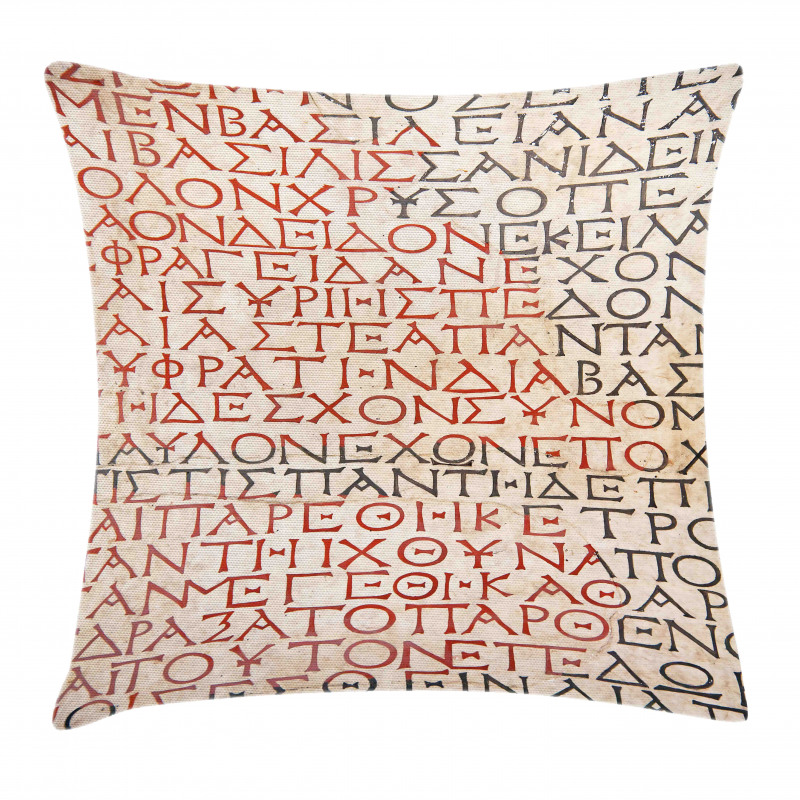 Old Latin Tombstone Pillow Cover