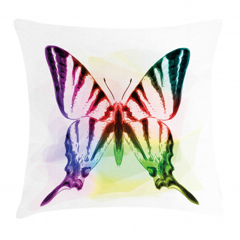 Butterfly Rainbow Pillow Cover
