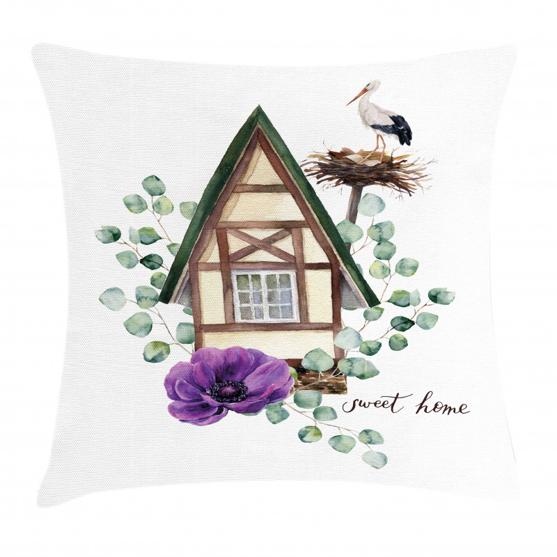 Watercolor Home Pillow Cover