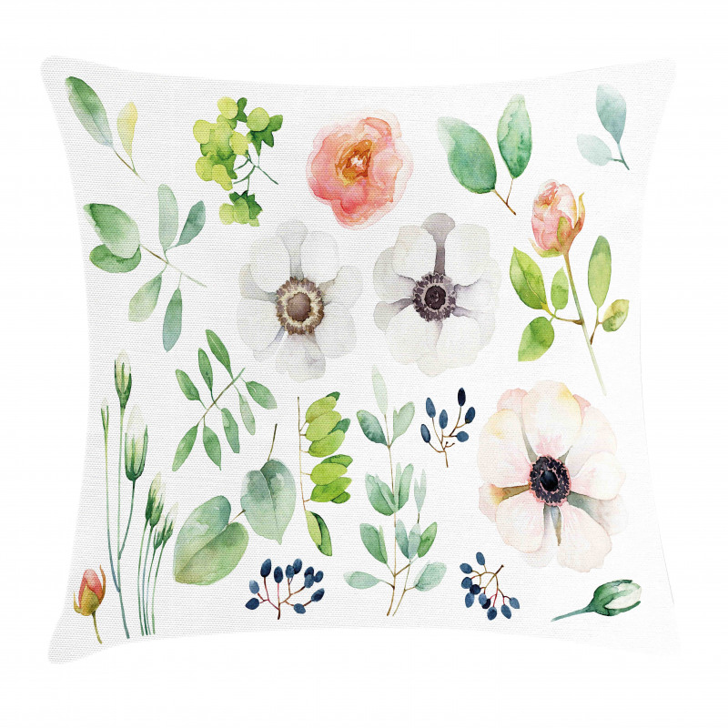 Floral Elements Pillow Cover