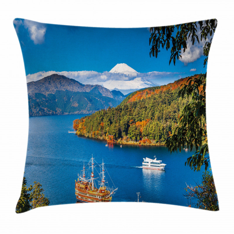 Lake Ashi in Japan Pillow Cover