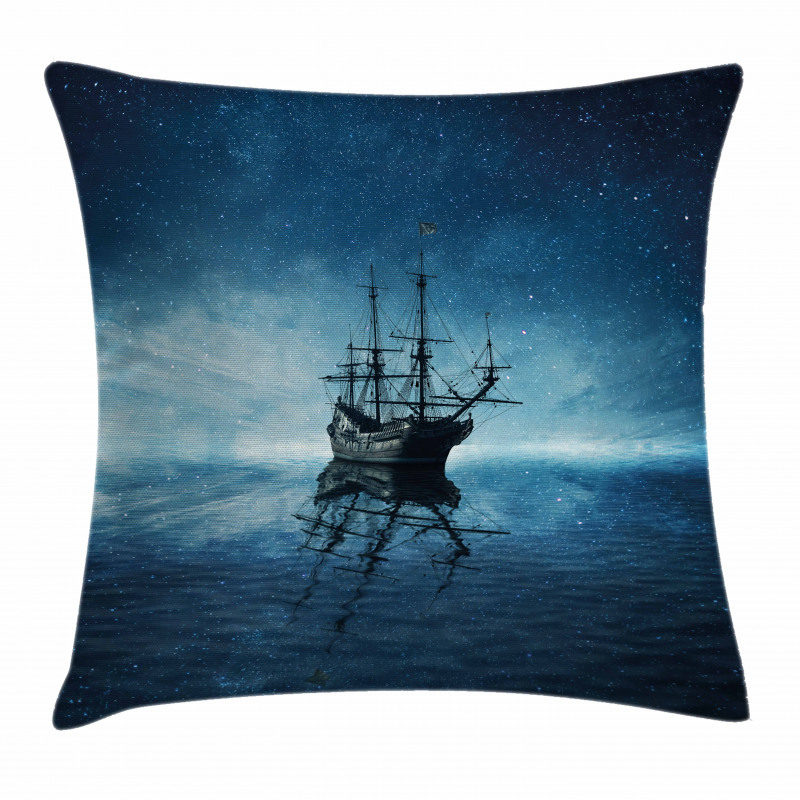 Night Sky Ocean Pillow Cover